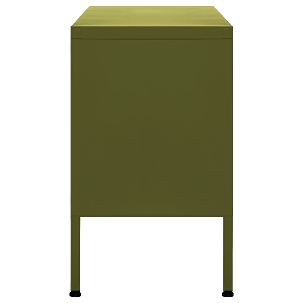 TV-taso oliivinvihreä 105x35x50 cm teräs - Sisustajankoti.fi