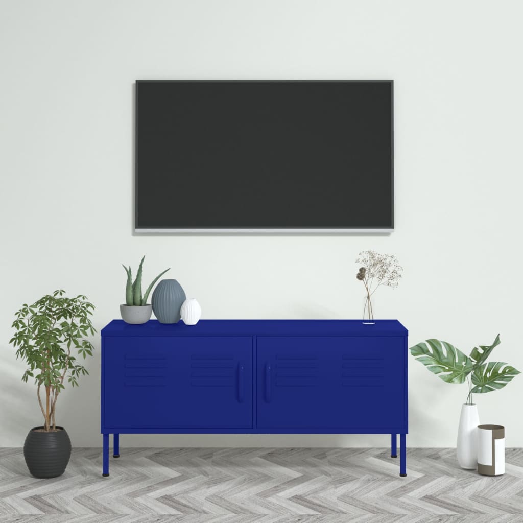 TV-taso laivastonsininen 105x35x50 cm teräs - Sisustajankoti.fi