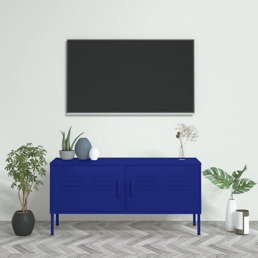 TV-taso laivastonsininen 105x35x50 cm teräs - Sisustajankoti.fi