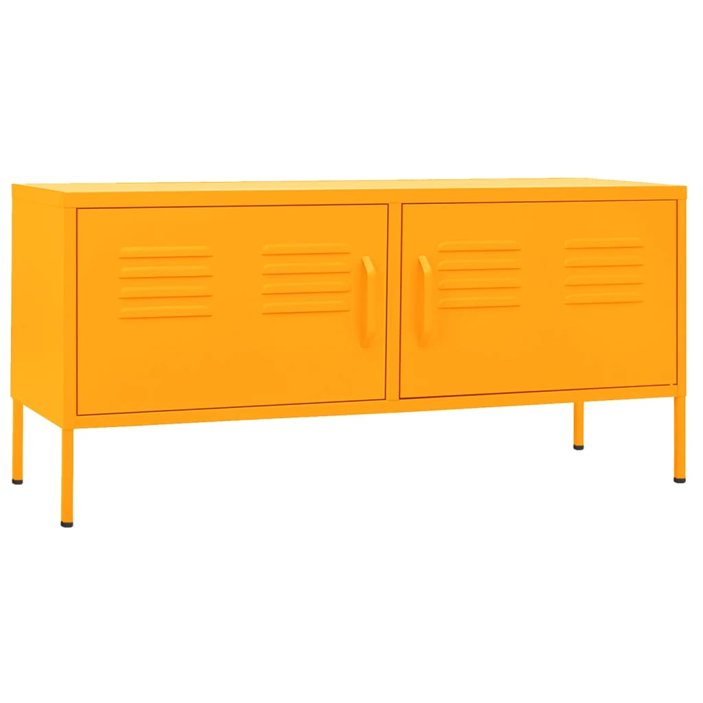TV-taso sinapinkeltainen 105x35x50 cm teräs - Sisustajankoti.fi