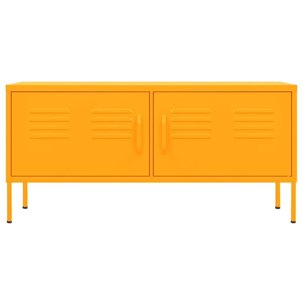 TV-taso sinapinkeltainen 105x35x50 cm teräs - Sisustajankoti.fi
