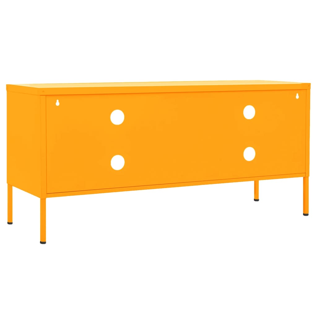 TV-taso sinapinkeltainen 105x35x50 cm teräs - Sisustajankoti.fi