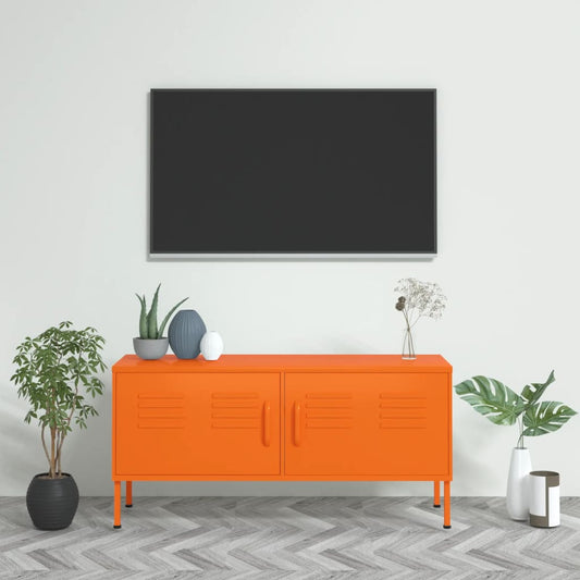 TV-taso oranssi 105x35x50 cm teräs - Sisustajankoti.fi