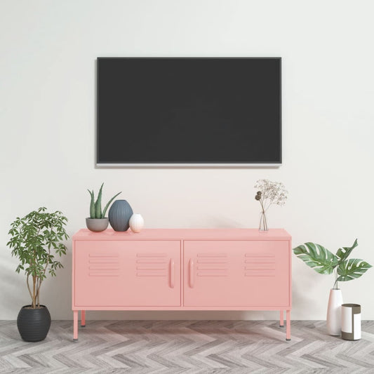 TV-taso pinkki 105x35x50 cm teräs - Sisustajankoti.fi