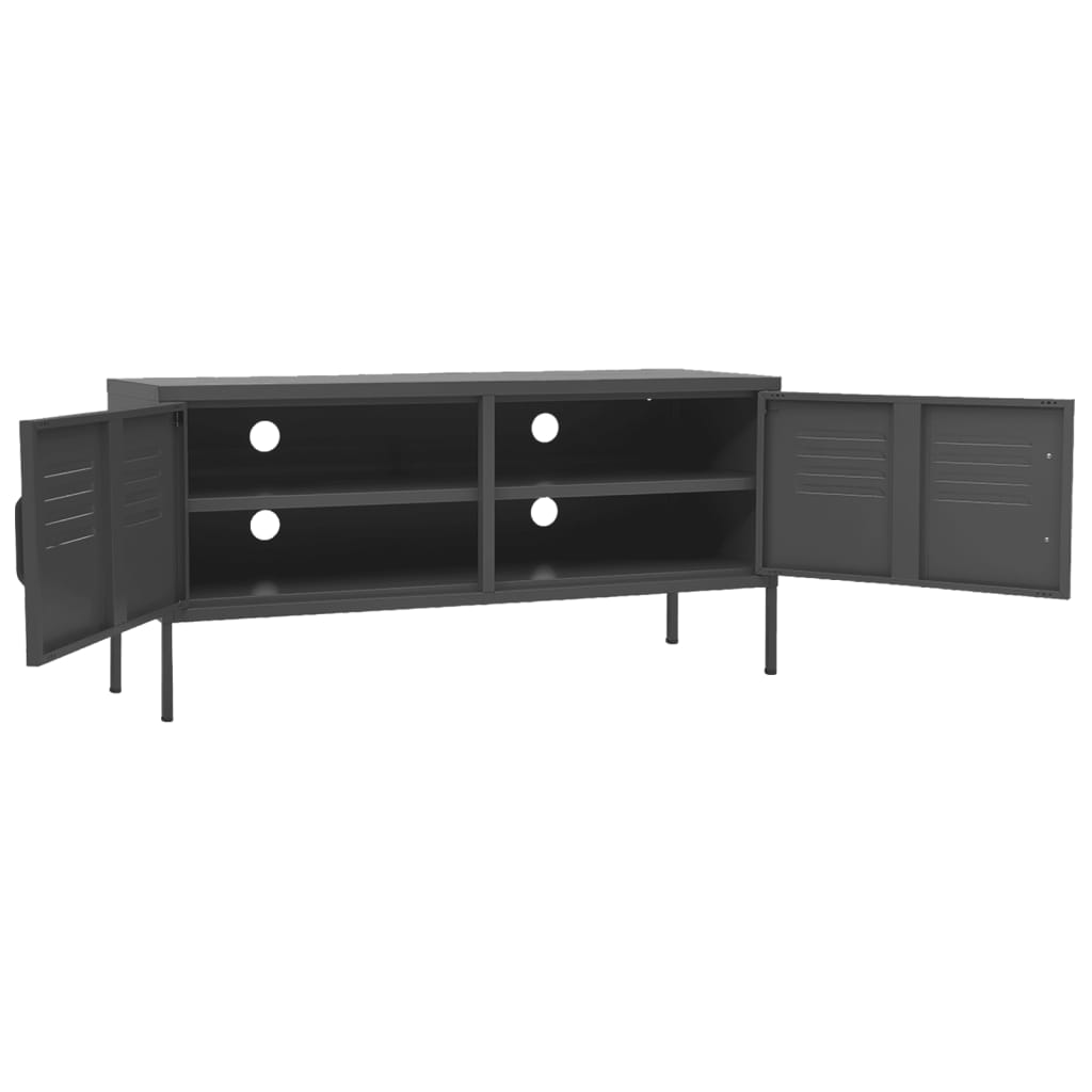 TV-taso antrasiitti 105x35x50 cm teräs - Sisustajankoti.fi