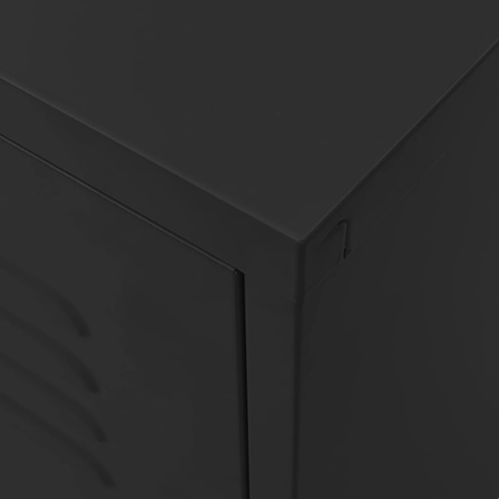 TV-taso musta 105x35x50 cm teräs - Sisustajankoti.fi