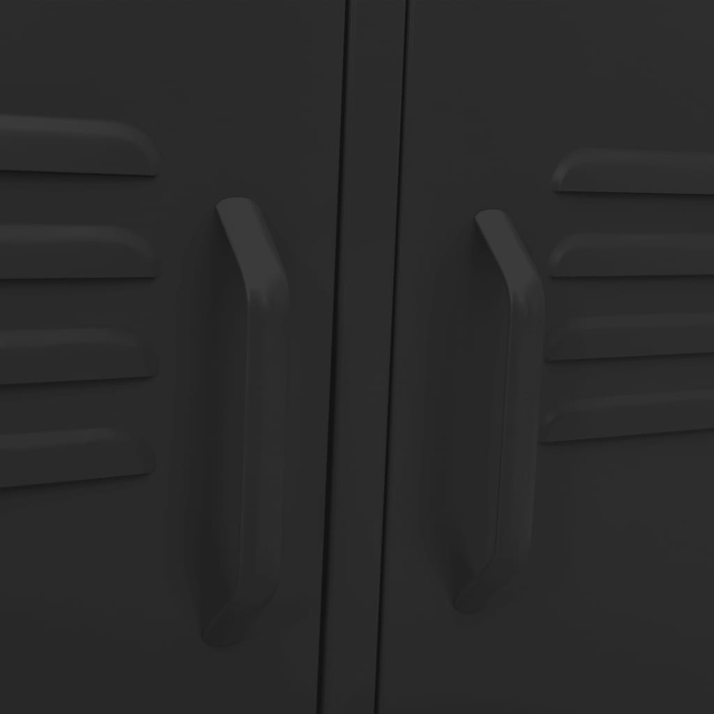 TV-taso musta 105x35x50 cm teräs - Sisustajankoti.fi