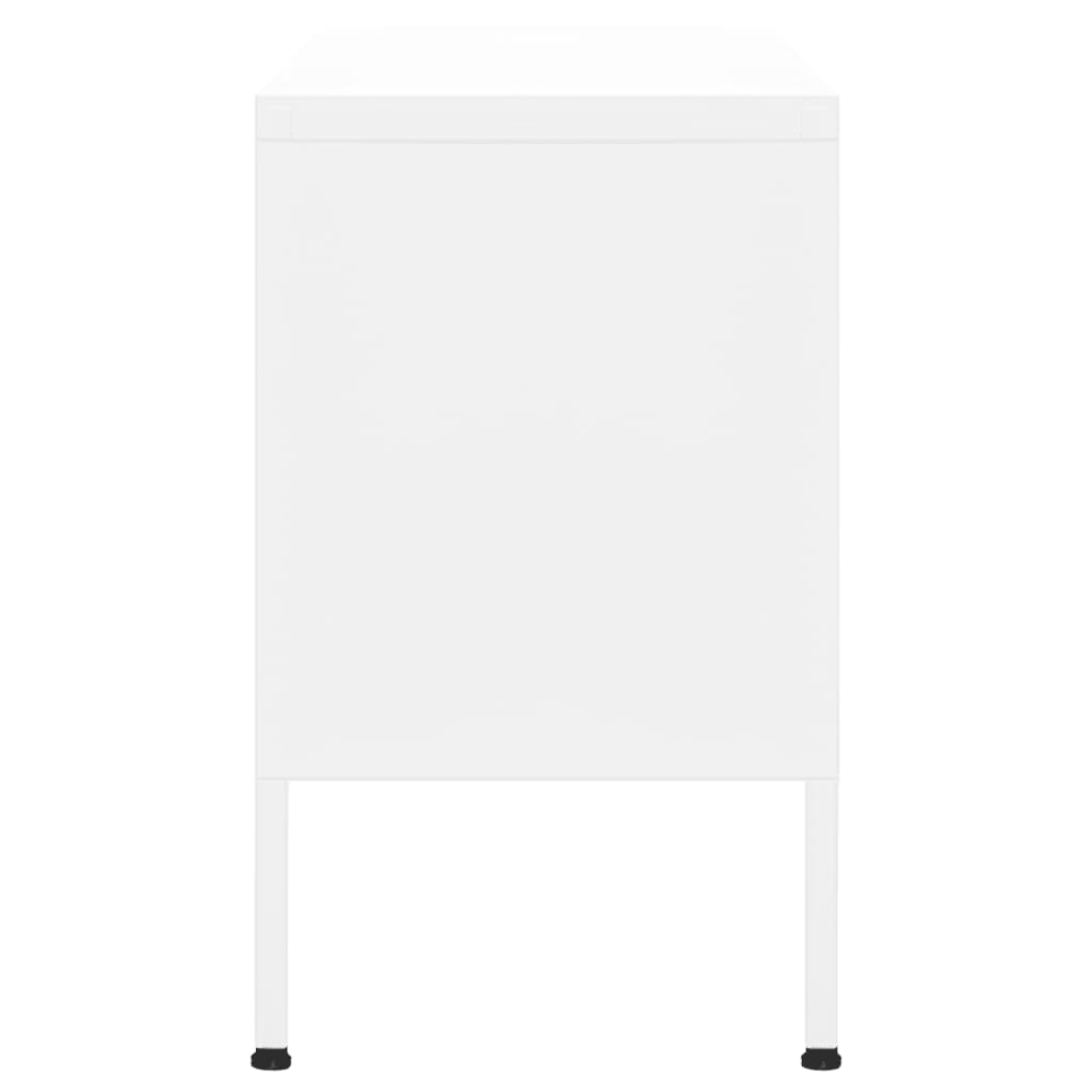 TV-taso valkoinen 105x35x50 cm teräs - Sisustajankoti.fi