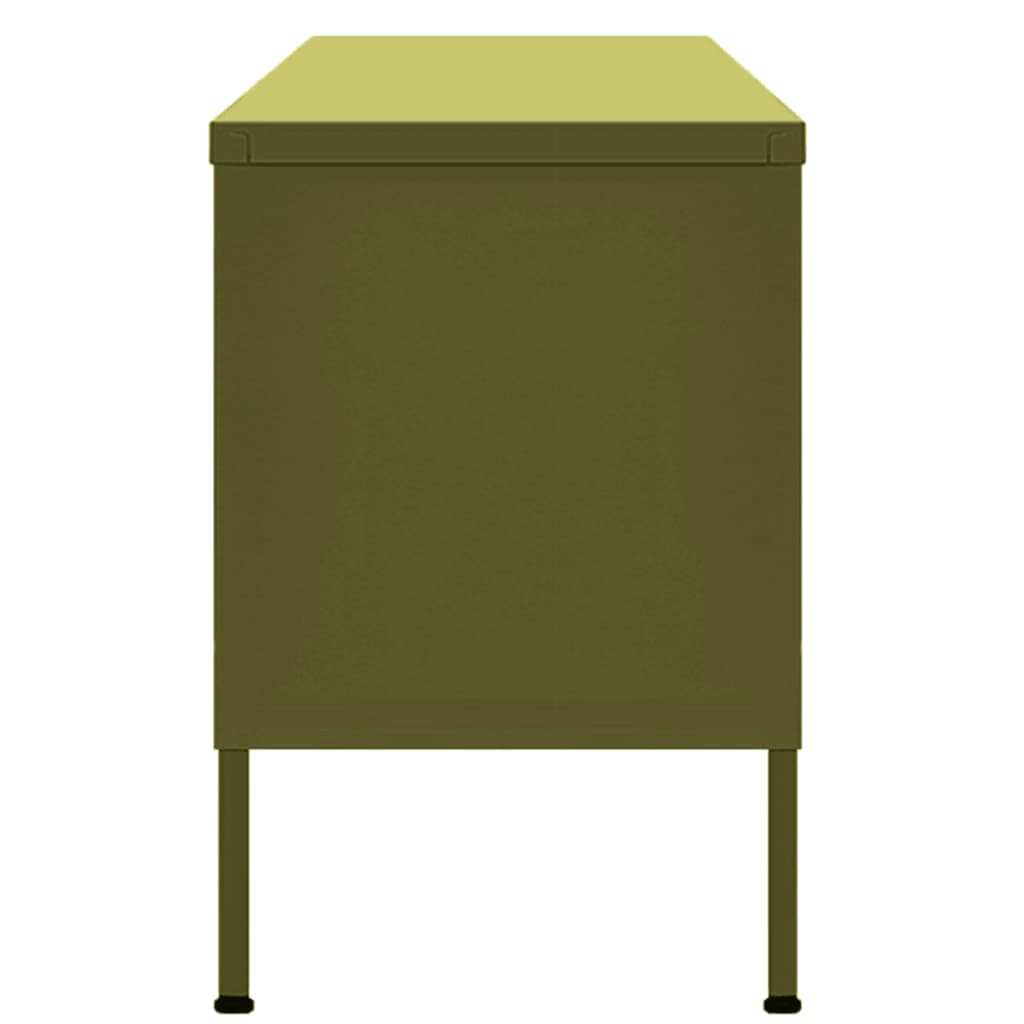 TV-taso oliivinvihreä 105x35x50 cm teräs - Sisustajankoti.fi