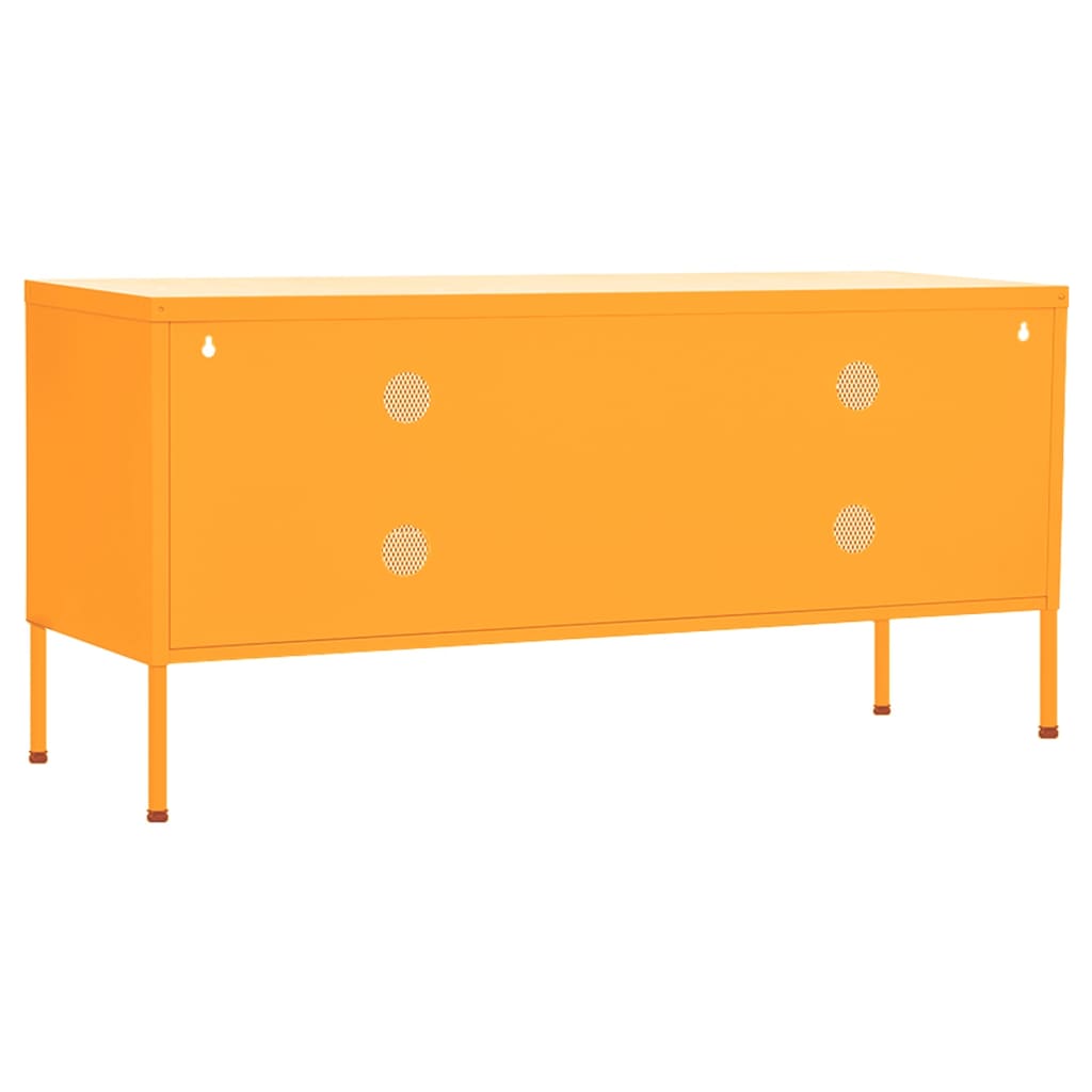 TV-taso sinapinkeltainen 105x35x50 cm teräs - Sisustajankoti.fi