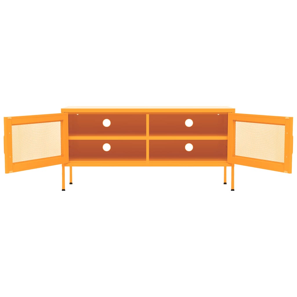 TV-taso sinapinkeltainen 105x35x50 cm teräs - Sisustajankoti.fi
