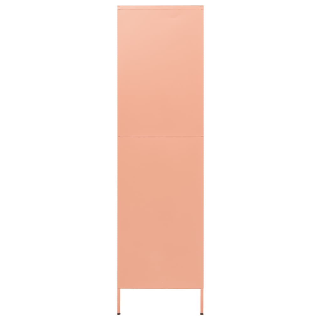 Vaatekaappi pinkki 90x50x180 cm teräs - Sisustajankoti.fi