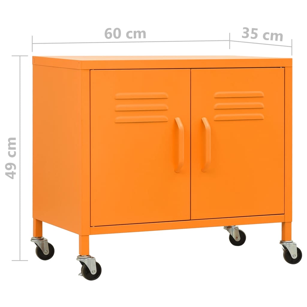 Varastokaappi oranssi 60x35x49 cm teräs - Sisustajankoti.fi