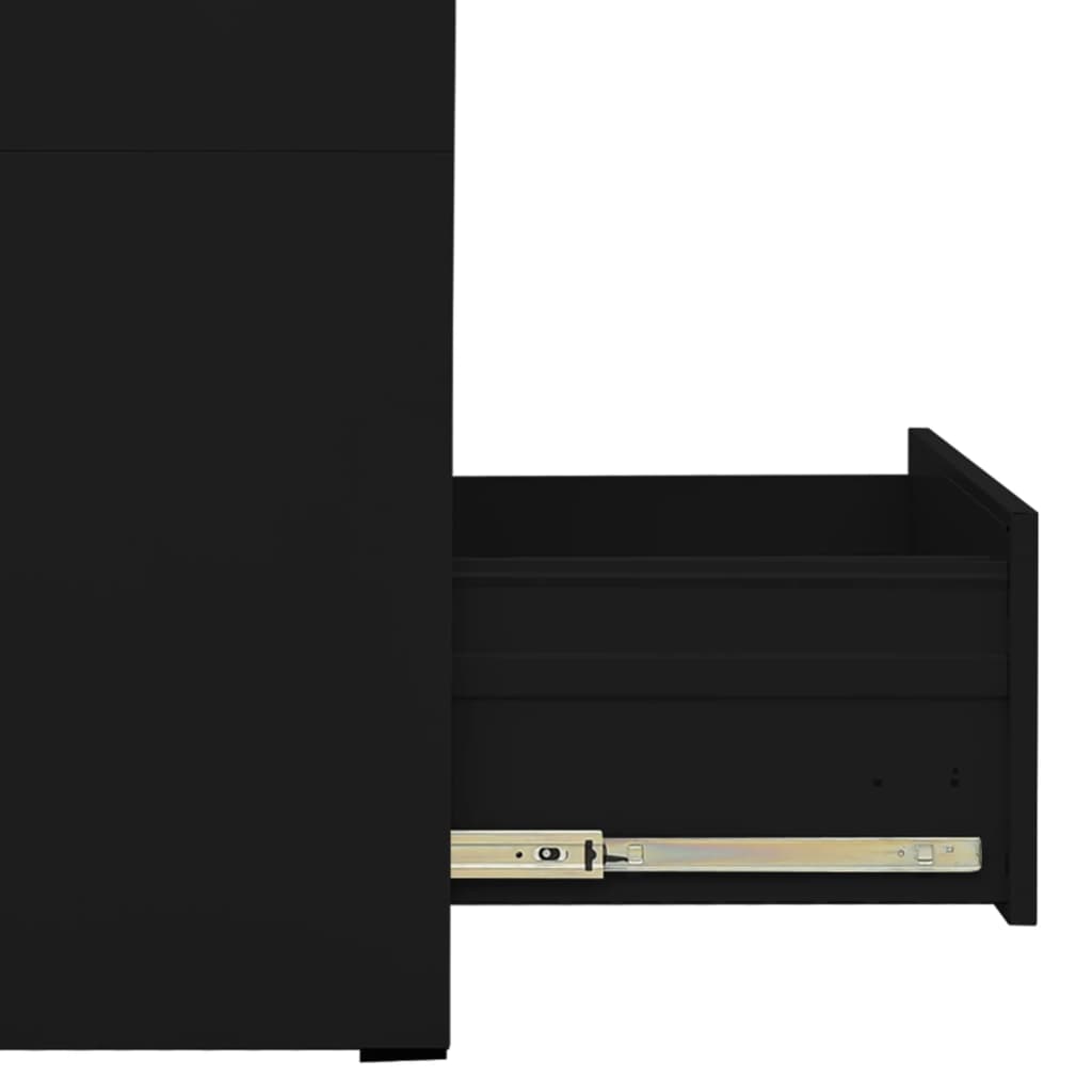 Arkistokaappi musta 46x62x164 cm teräs - Sisustajankoti.fi