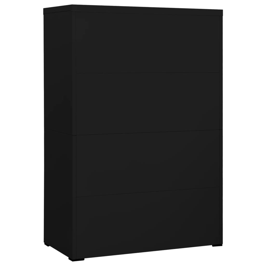 Arkistokaappi musta 90x46x134 cm teräs - Sisustajankoti.fi