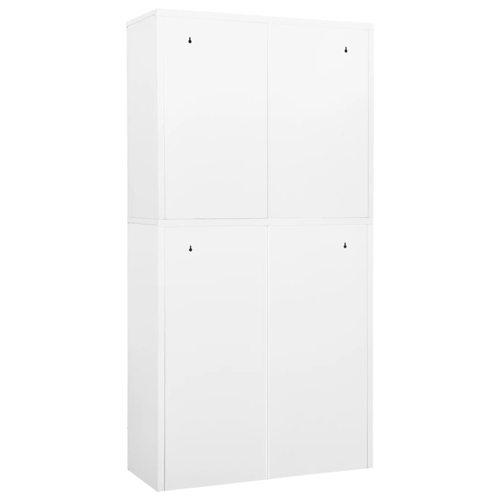 Toimistokaappi valkoinen 90x40x180 cm teräs - Sisustajankoti.fi