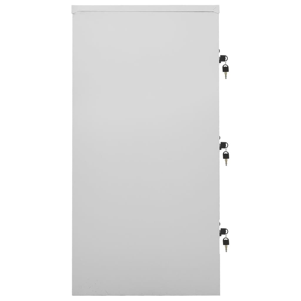 Pukukaappi vaaleanharmaa ja vihreä 90x45x92,5 cm teräs - Sisustajankoti.fi