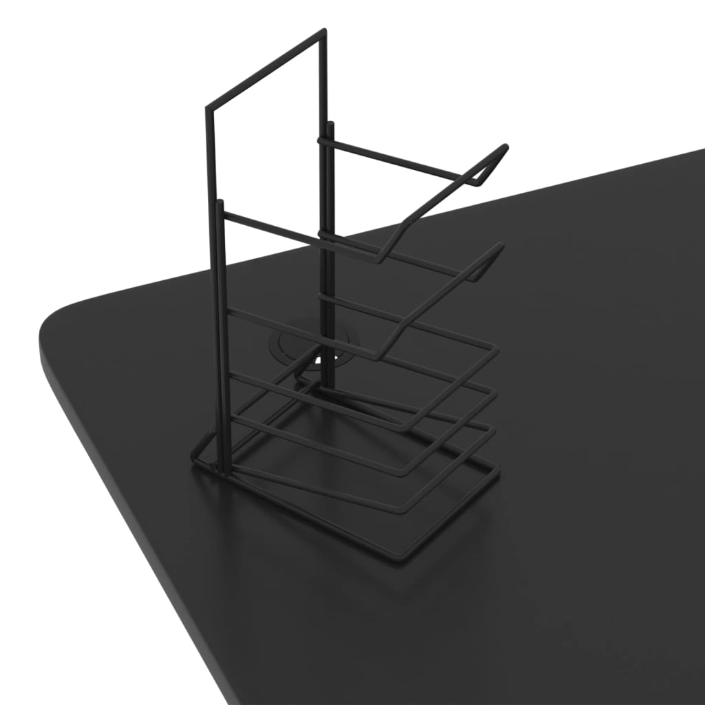 Pelipöytä Y-muotoisilla jaloilla musta ja punainen 110x60x75 cm - Sisustajankoti.fi