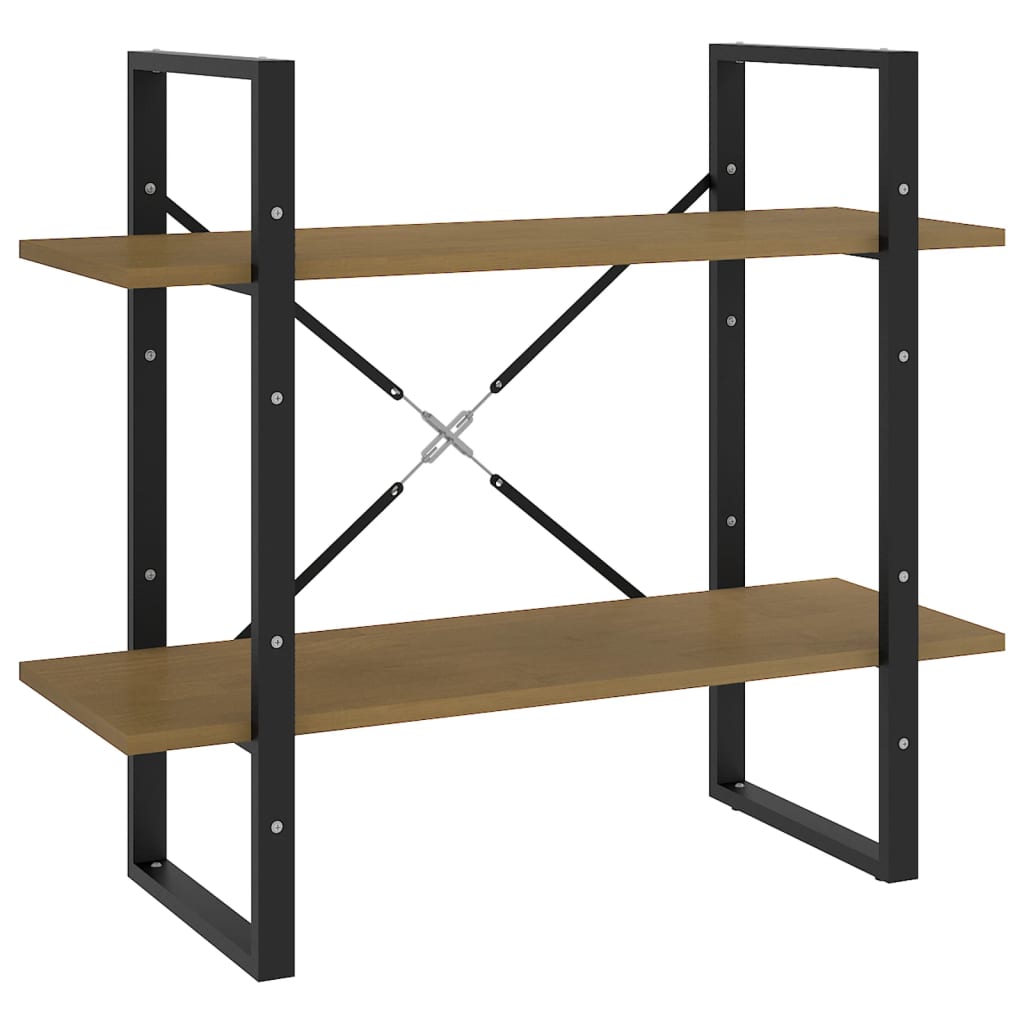 2-tasoinen kirjahylly ruskea 80x30x70 cm täysi mänty - Sisustajankoti.fi