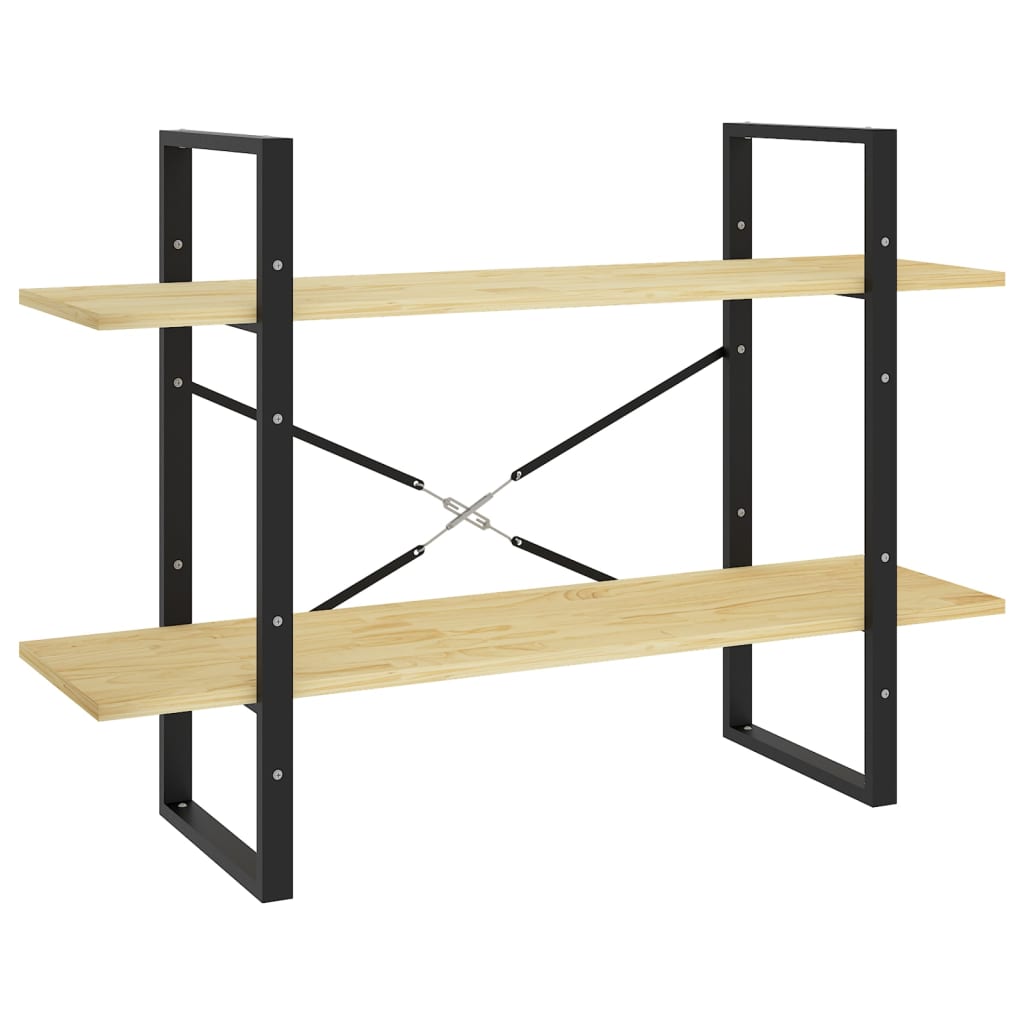 2-tasoinen kirjahylly 100x30x70 cm täysi mänty - Sisustajankoti.fi