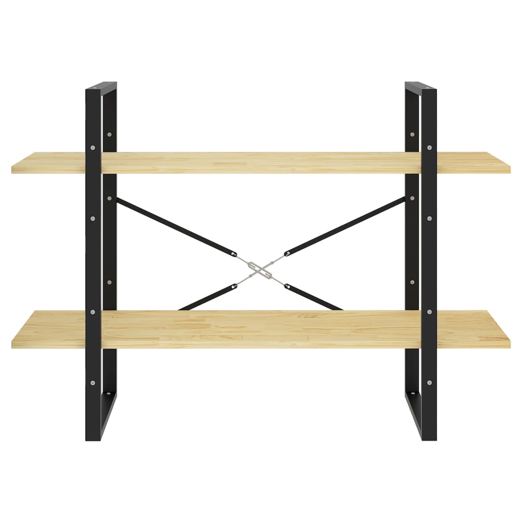 2-tasoinen kirjahylly 100x30x70 cm täysi mänty - Sisustajankoti.fi