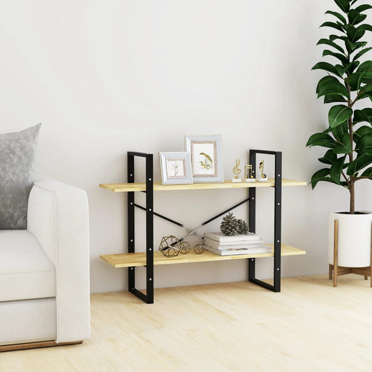 2-tasoinen kirjahylly 100x30x70 cm täysi mänty - Sisustajankoti.fi