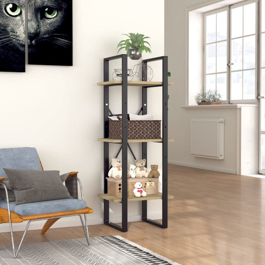 3-tasoinen kirjahylly Sonoma-tammi 40x30x105 cm lastulevy - Sisustajankoti.fi