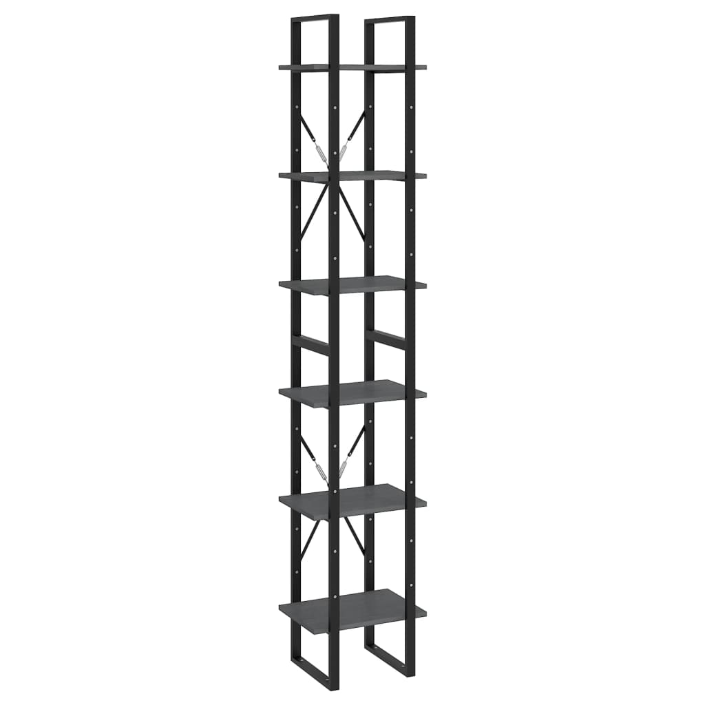Korkea kaappi harmaa 40x30x210 cm täysi mänty - Sisustajankoti.fi