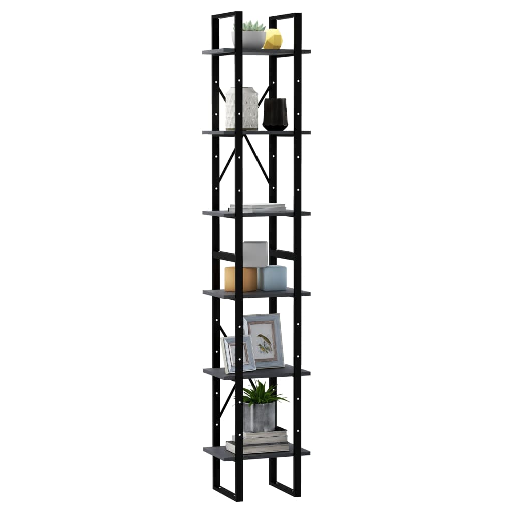 Korkea kaappi harmaa 40x30x210 cm täysi mänty - Sisustajankoti.fi
