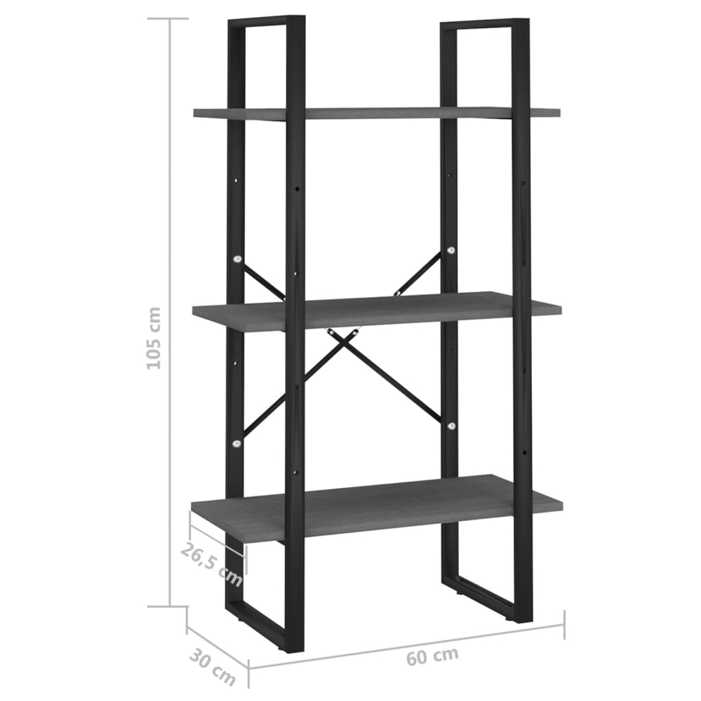 Varastohylly harmaa 60x30x105 cm täysi mänty - Sisustajankoti.fi