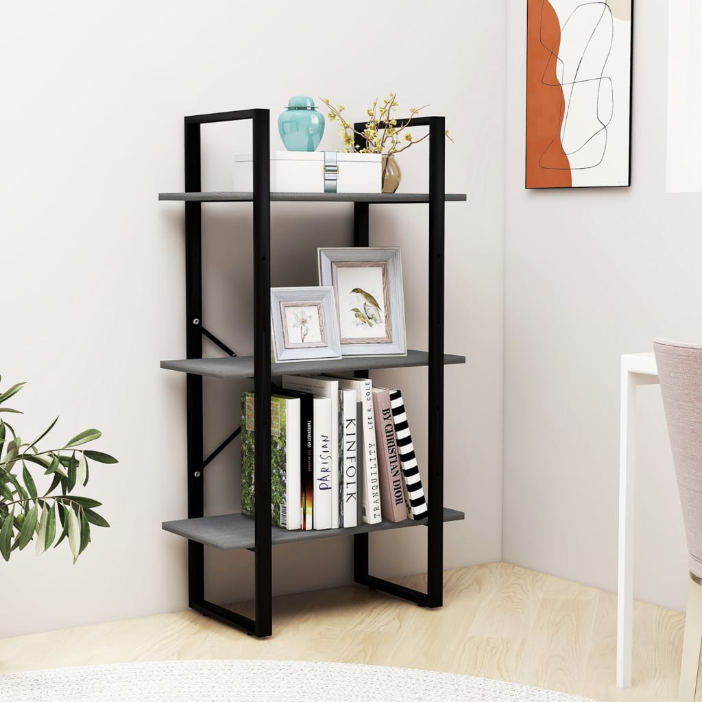 Varastohylly harmaa 60x30x105 cm täysi mänty - Sisustajankoti.fi