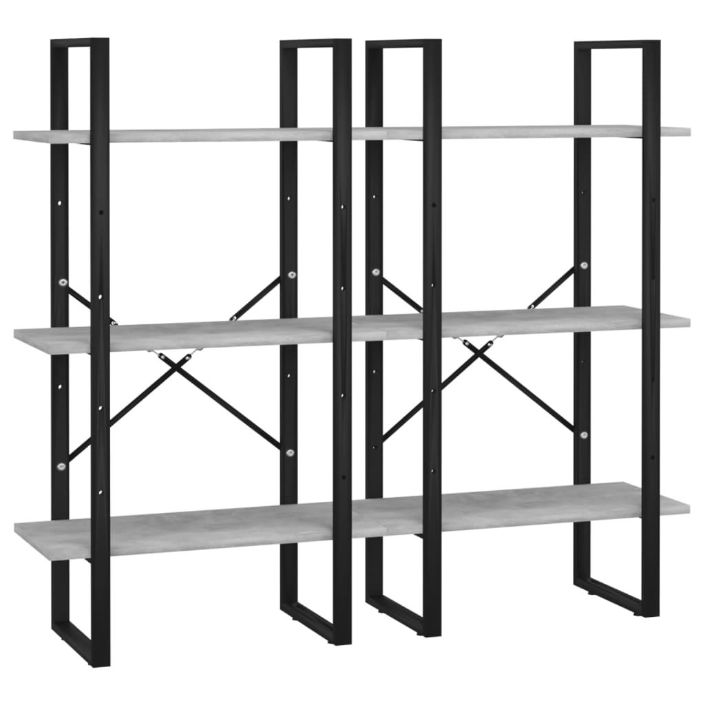 Säilytyshylly betoninharmaa 60x30x210 cm tekninen puu - Sisustajankoti.fi