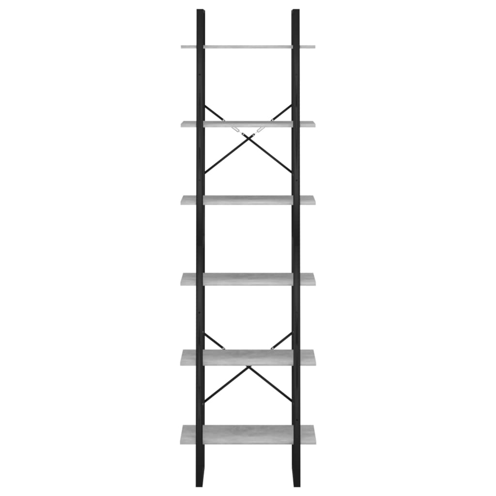 Säilytyshylly betoninharmaa 60x30x210 cm tekninen puu - Sisustajankoti.fi