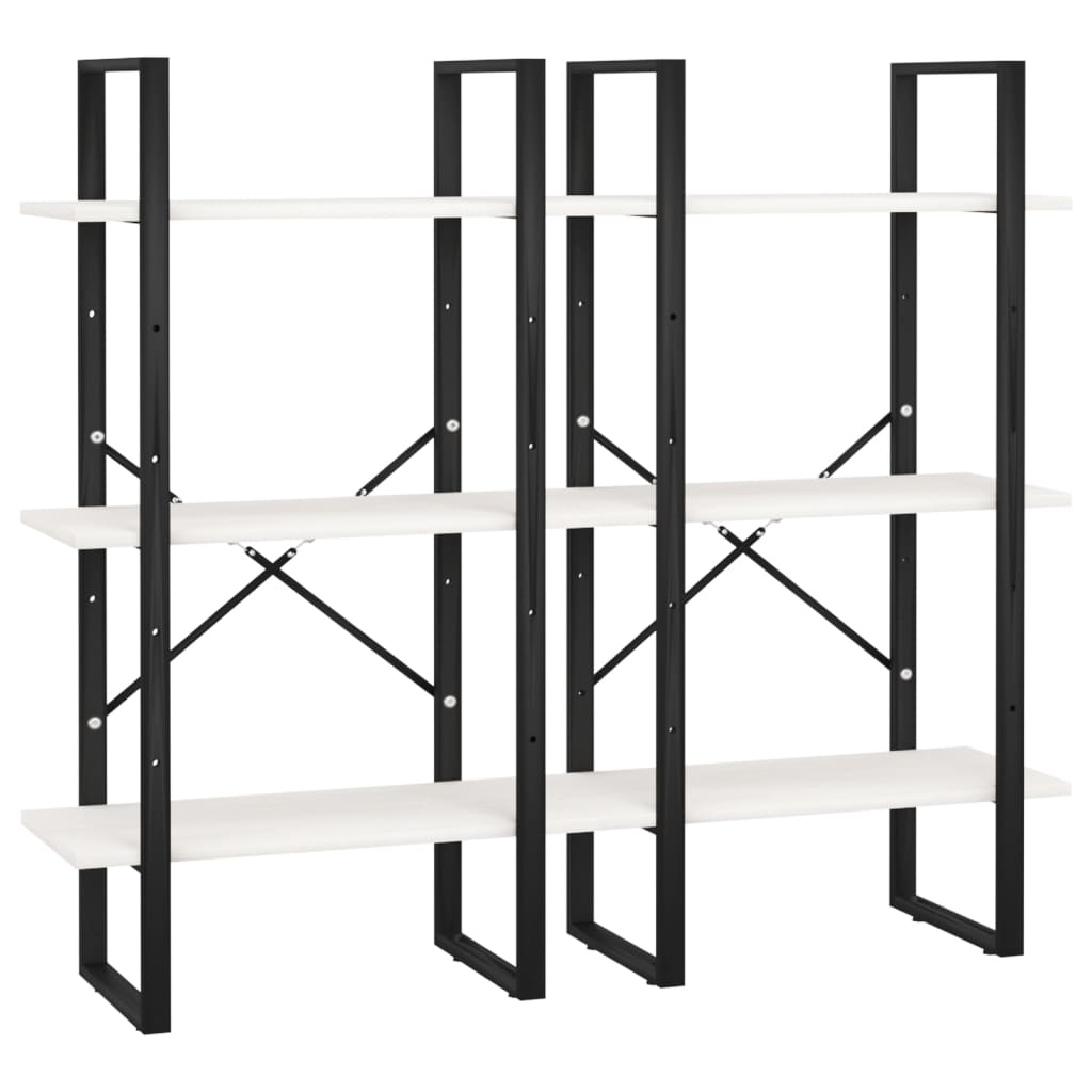Säilytyshyllyt 2 kpl valkoinen 60x30x210 cm tekninen puu - Sisustajankoti.fi