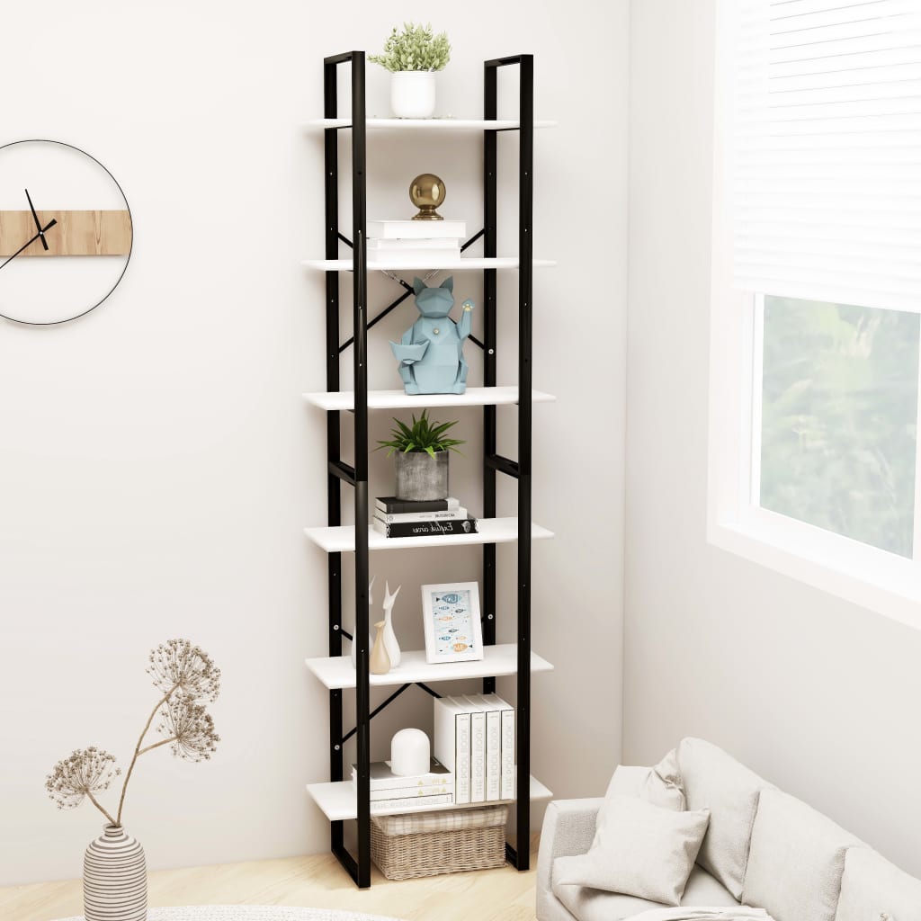 Säilytyshyllyt 2 kpl valkoinen 60x30x210 cm tekninen puu - Sisustajankoti.fi