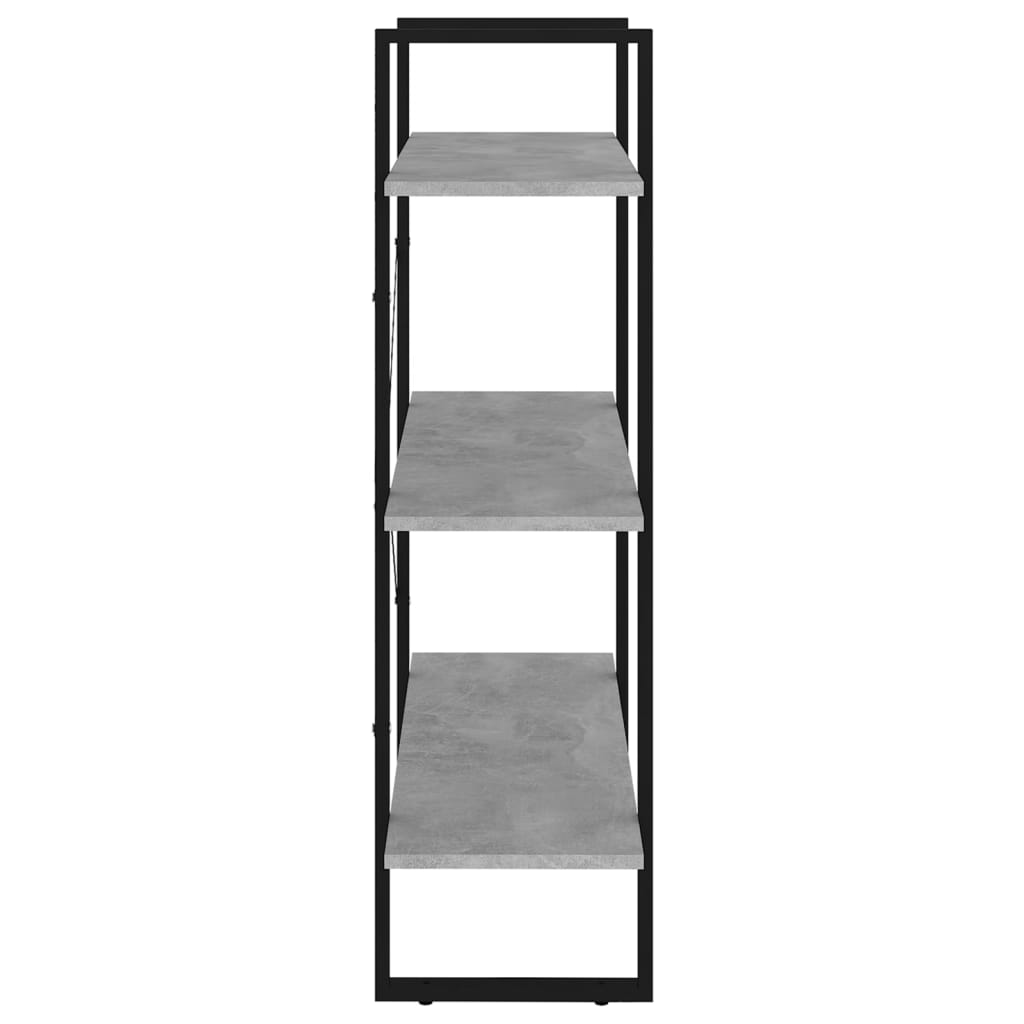 Kirjahylly betoninharmaa 80x30x105 cm lastulevy - Sisustajankoti.fi