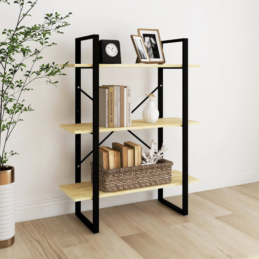 3-tasoinen kirjahylly 80x30x105 cm täysi mänty - Sisustajankoti.fi