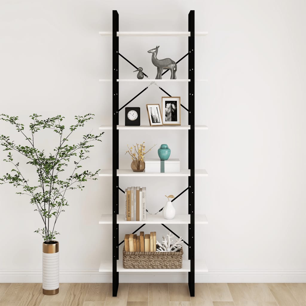 Korkea kaappi valkoinen 80x30x210 cm täysi mänty - Sisustajankoti.fi