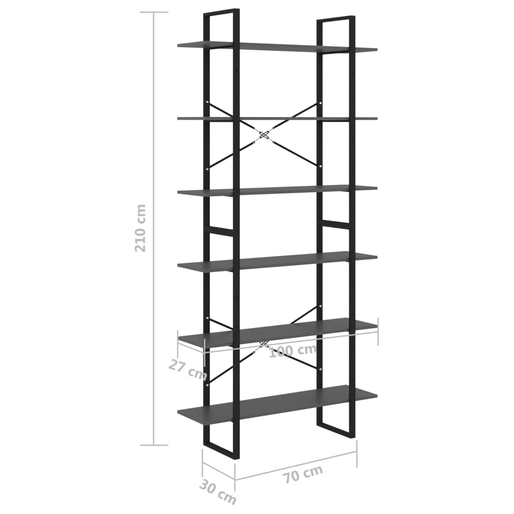 Korkea kaappi harmaa 100x30x210 cm täysi mänty - Sisustajankoti.fi