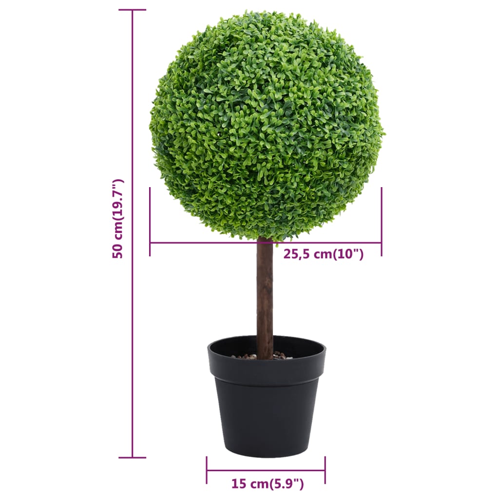 Tekokasvi puksipuu ruukulla pallonmuotoinen vihreä 50 cm - Sisustajankoti.fi