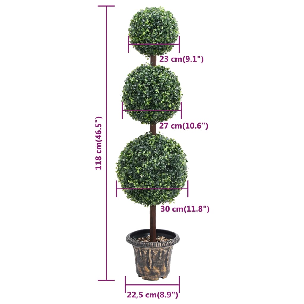 Tekokasvi puksipuu ruukulla pallonmuotoinen vihreä 118 cm - Sisustajankoti.fi