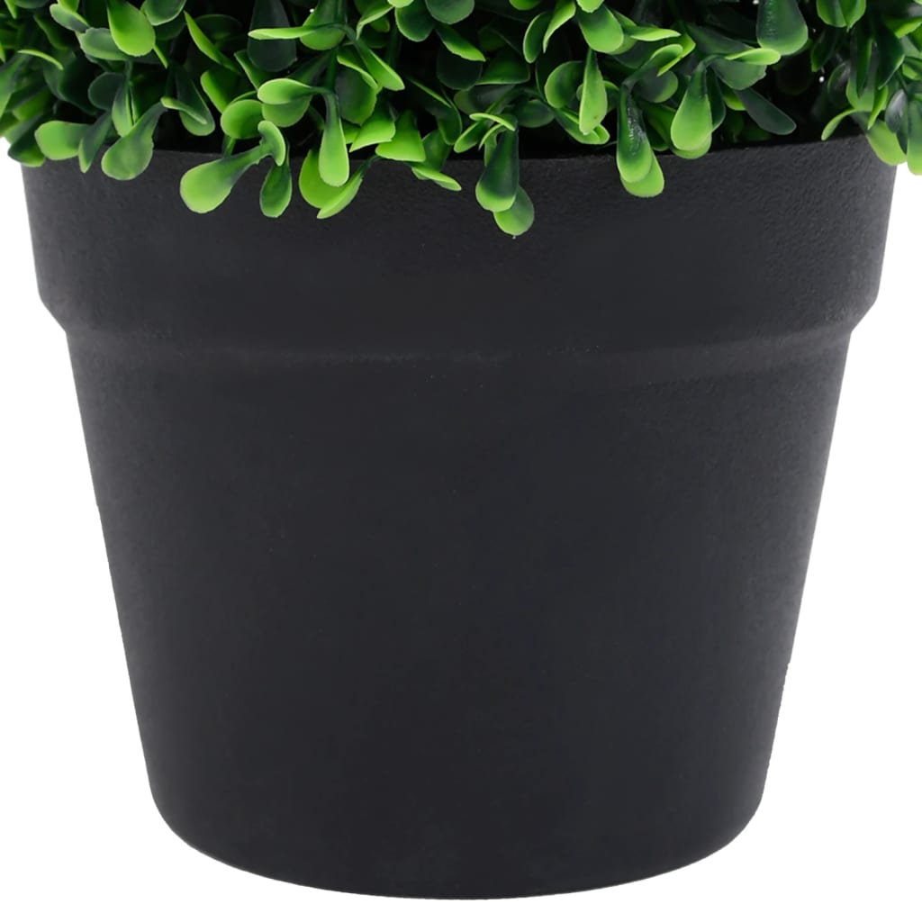 Keinotekoinen puksipuukasvi ruukussa 2 kpl vihreä pallo 32 cm - Sisustajankoti.fi