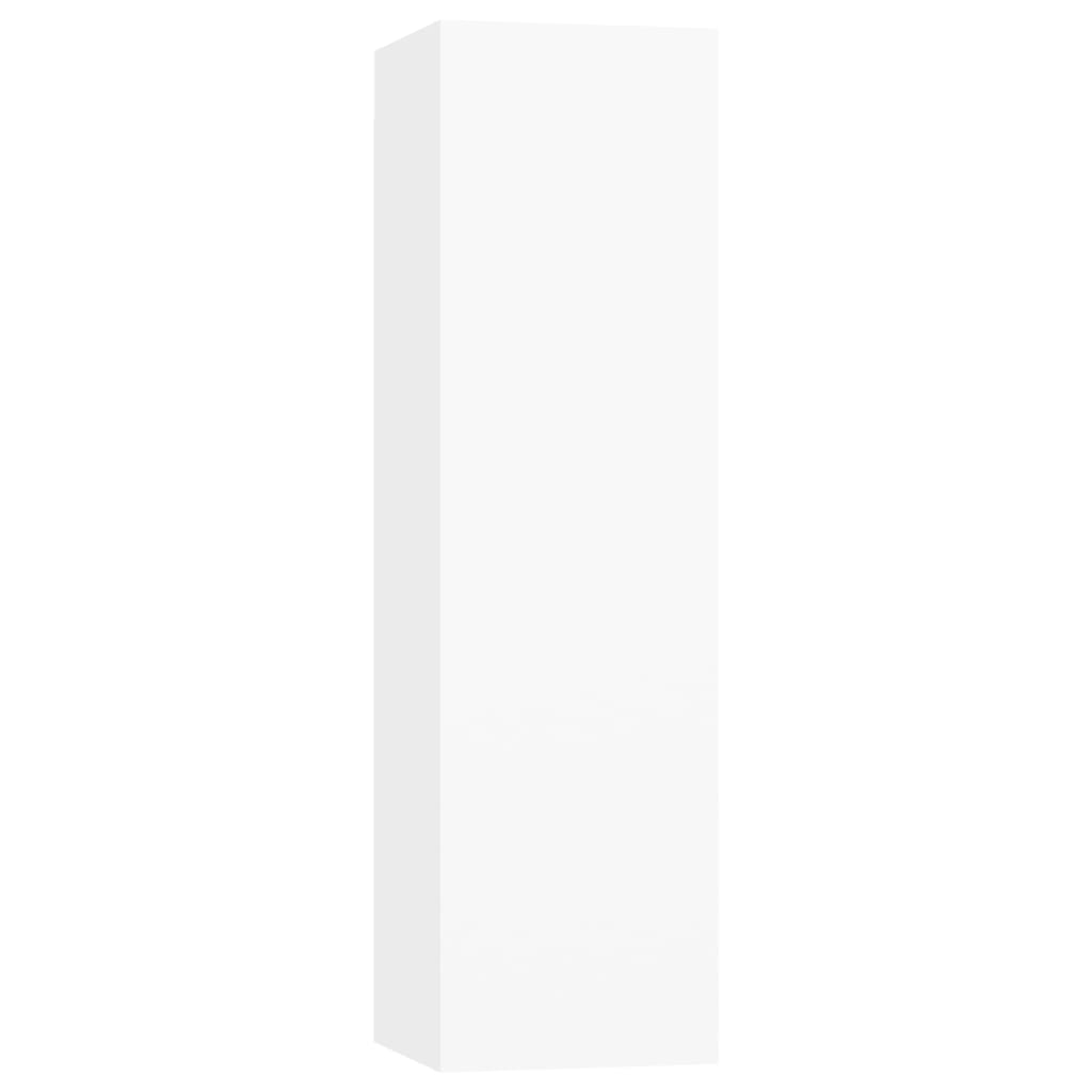 TV-tasot 4 kpl valkoinen 30,5x30x110 cm lastulevy - Sisustajankoti.fi