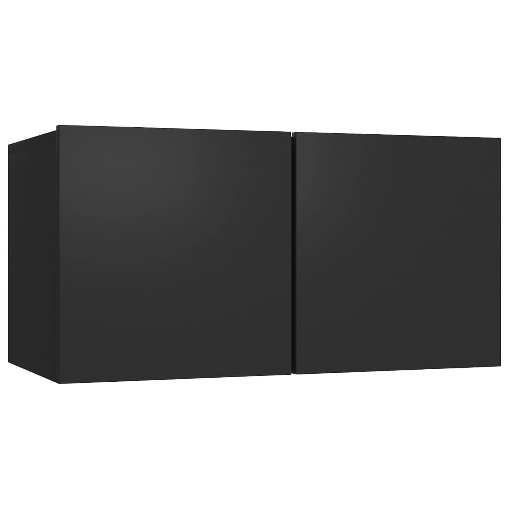 5-osainen TV-kaappisarja musta lastulevy - Sisustajankoti.fi