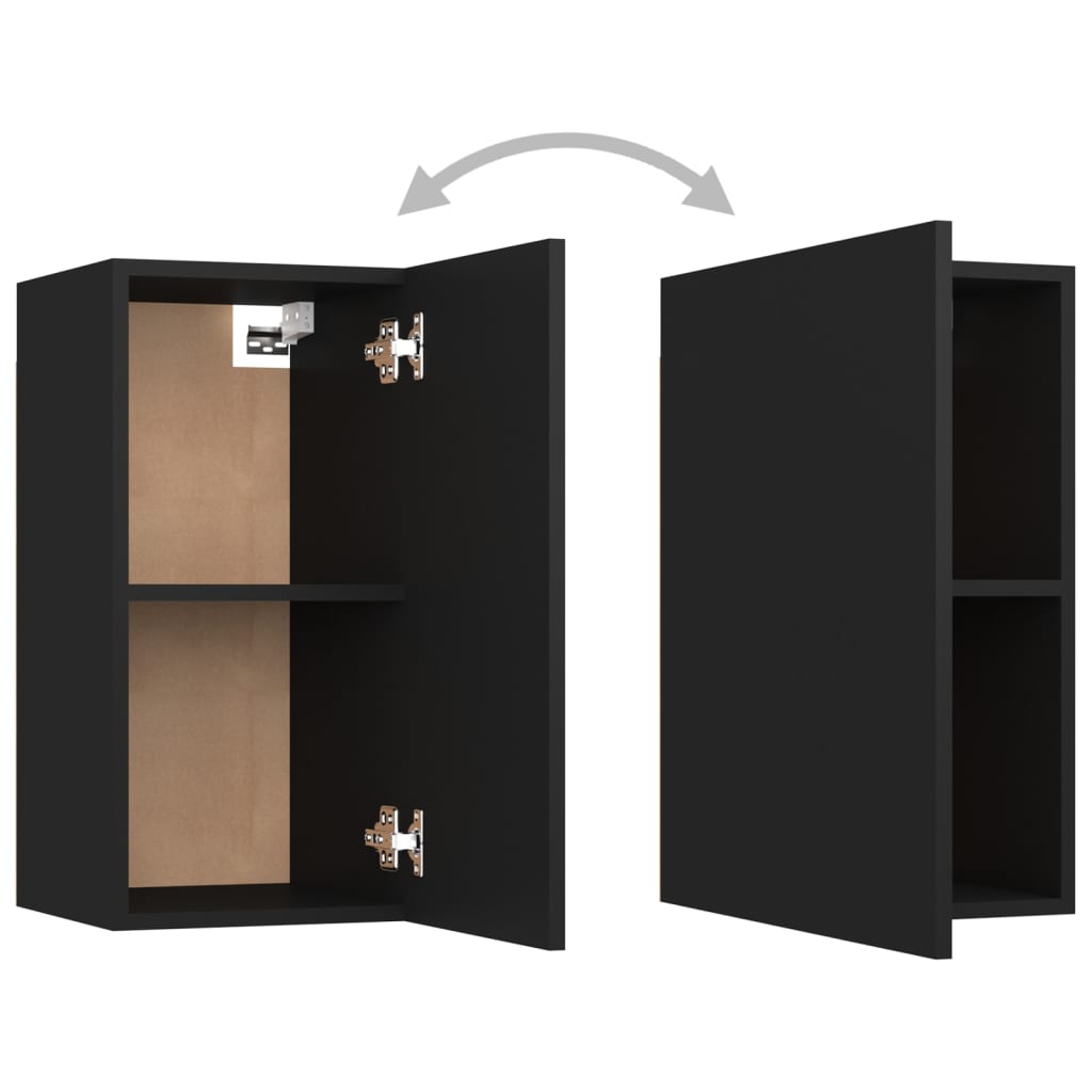 TV-tasot 7 kpl musta 30,5x30x60 cm lastulevy - Sisustajankoti.fi