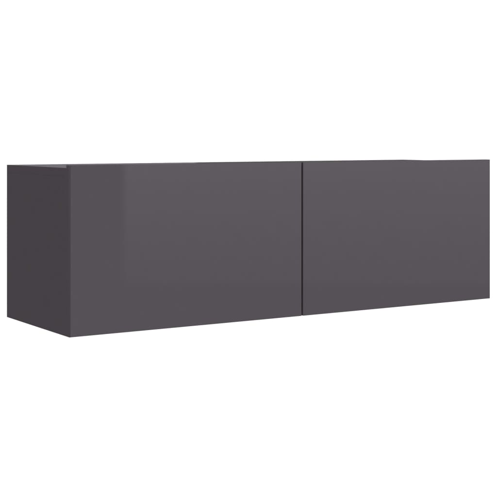 TV-tasot 4 kpl korkeakiilto harmaa 100x30x30 cm lastulevy - Sisustajankoti.fi