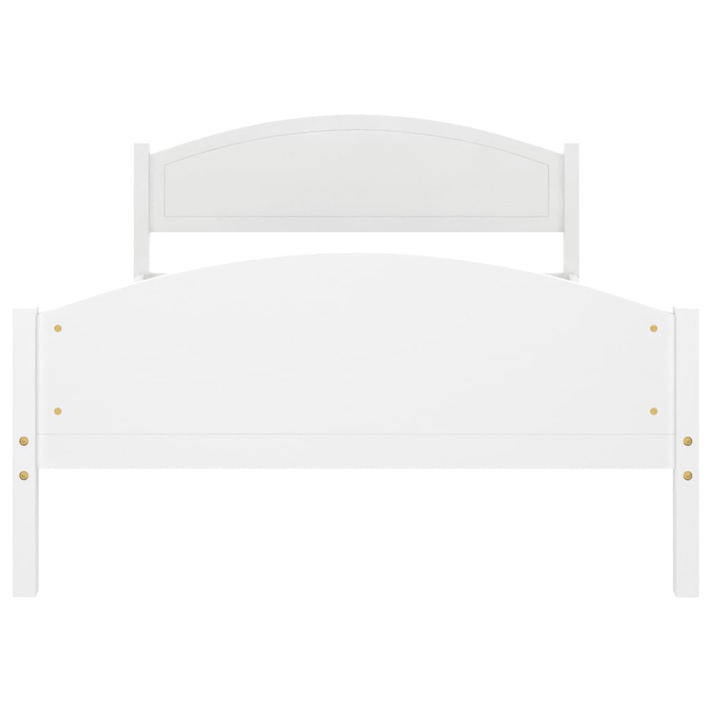 Sängynrunko valkoinen täysi mänty 120x200 cm - Sisustajankoti.fi