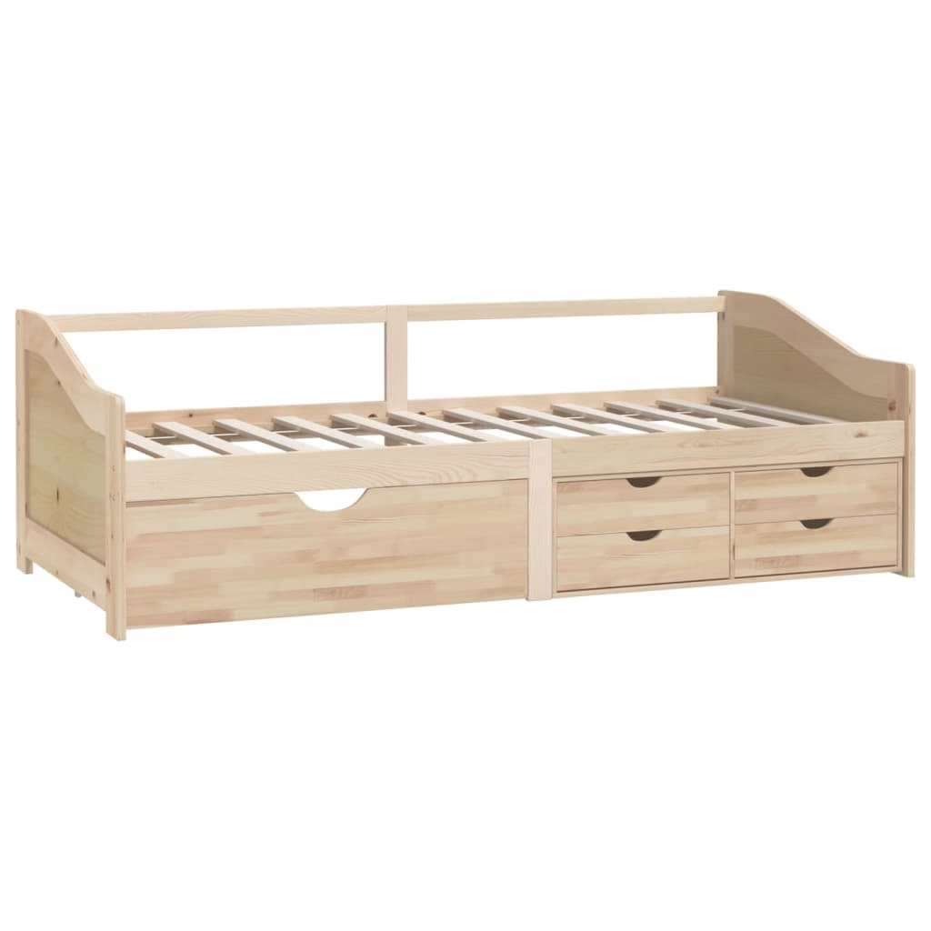 Päivävuode 3-istuttava laatikoilla täysi mänty 90x200 cm - Sisustajankoti.fi