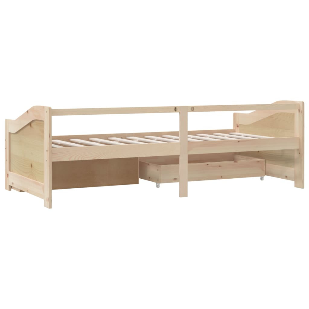 Päivävuode 3-istuttava laatikoilla täysi mänty 90x200 cm - Sisustajankoti.fi