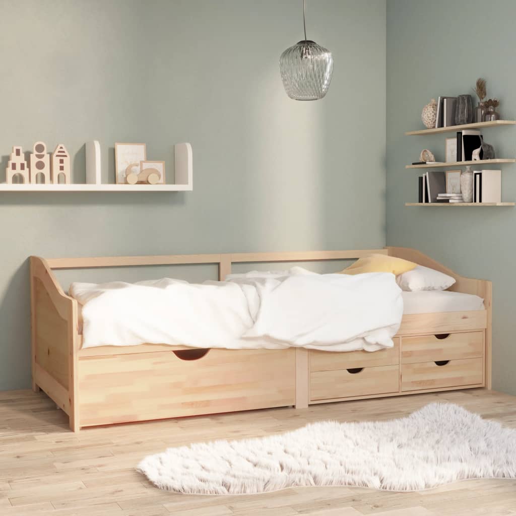 Päivävuode 3-istuttava laatikoilla täysi mänty 90x200 cm - Sisustajankoti.fi